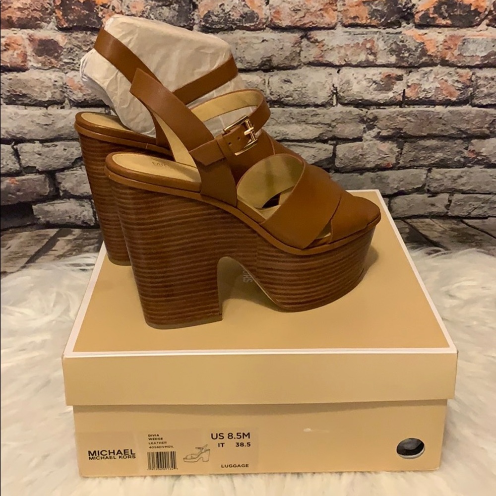 Michael Kors wedges Divia shoes platforms sandals - Picture 2 of 8